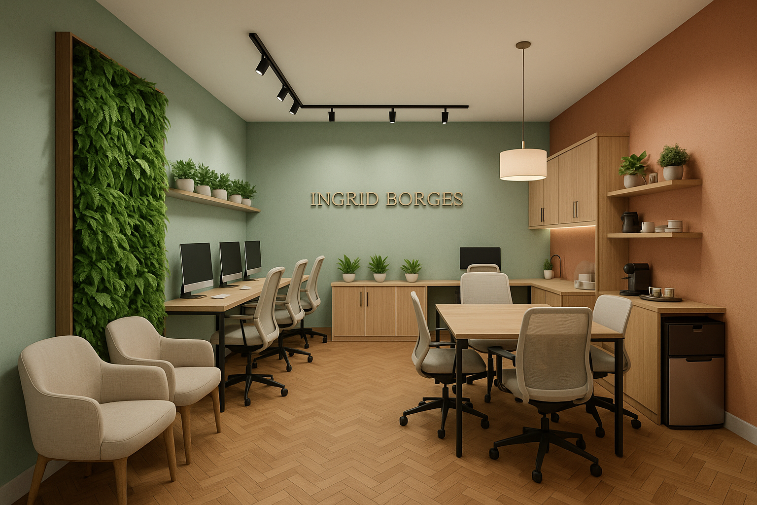 Perspectiva do escritório – visão geral