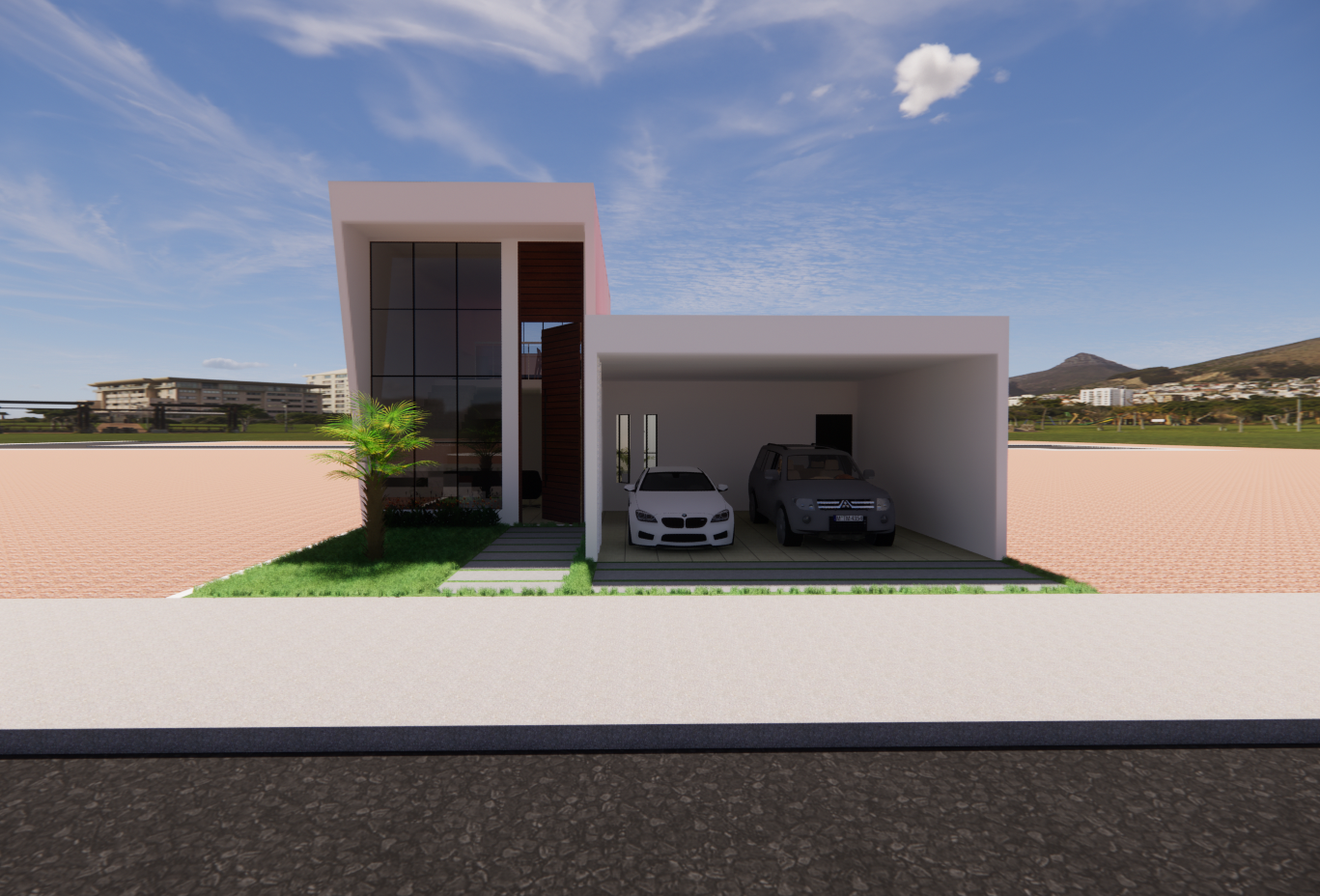 Vista Frontal da Residência